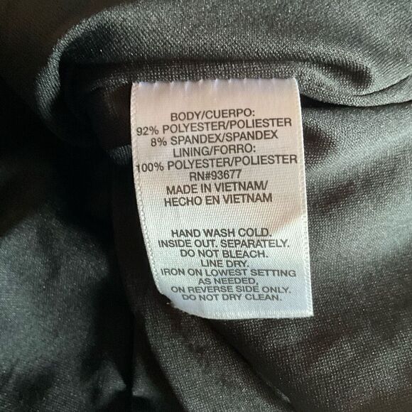 Allen B by Allen Schwartz Black Sparkle One-Sleeve Mini Glitter Party Dress XS - Picture 4 of 8